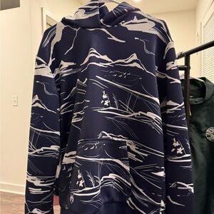 Greyson Navy and White Patterned Golf Hoodie